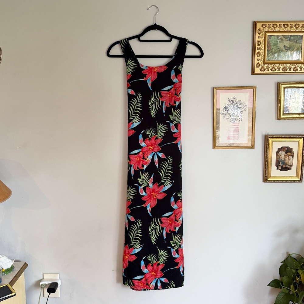 Floral Black Maxi Dress